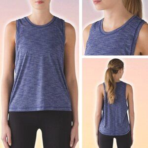 LULULEMON Cardio Squad Tank II Sz 10 Heathered Hero Blue